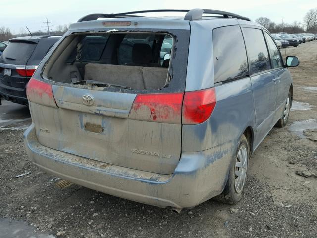 5TDZK23C89S249062 - 2009 TOYOTA SIENNA CE BLUE photo 4