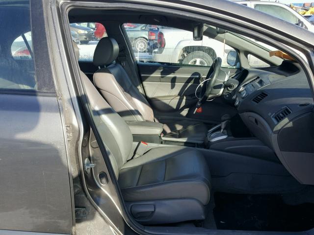 1HGFA16938L104321 - 2008 HONDA CIVIC EXL 灰色 照片 5