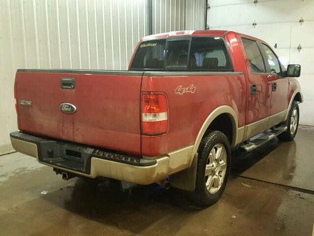 1FTPW14V87FA56011 - 2007 FORD F150 SUPER RED photo 4