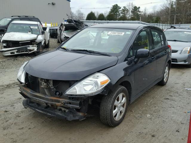 3N1BC13E79L418930 - 2009 NISSAN VERSA S BLACK photo 2