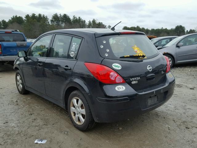 3N1BC13E79L418930 - 2009 NISSAN VERSA S BLACK photo 3