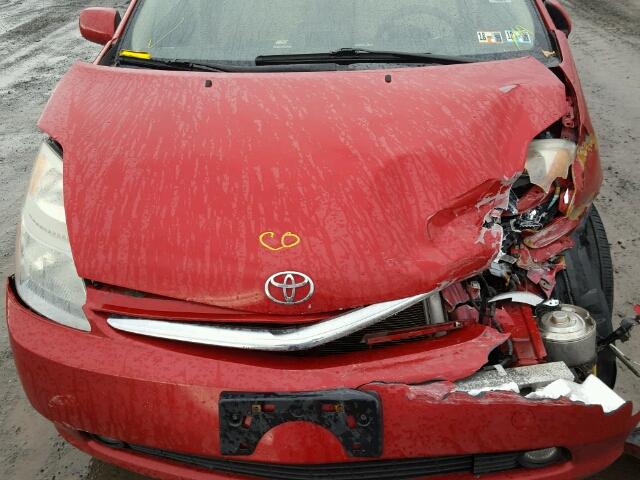 JTDKB20U777684872 - 2007 TOYOTA PRIUS RED photo 7