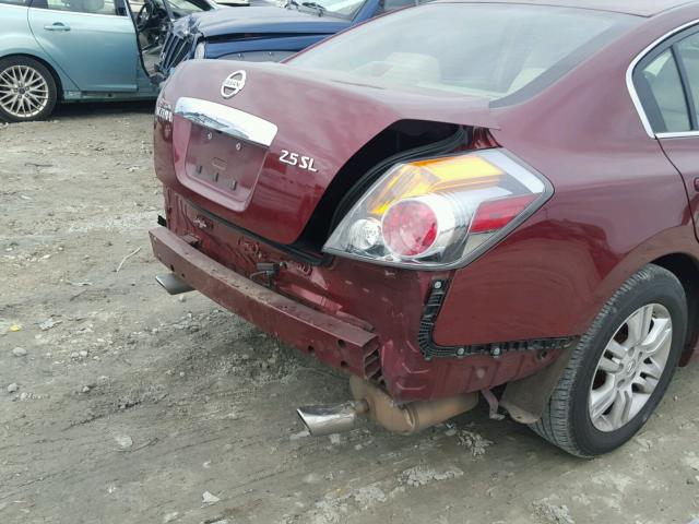 1N4AL2APXAN542090 - 2010 NISSAN ALTIMA BAS MAROON photo 9