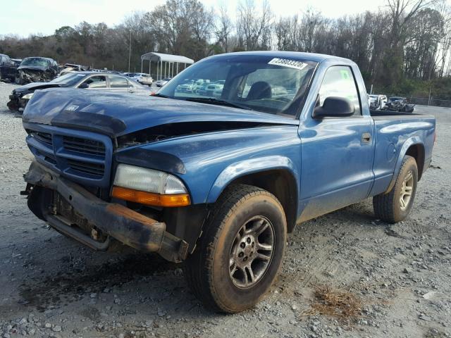 1D7FL16X83S148486 - 2003 DODGE DAKOTA SXT BLUE photo 2