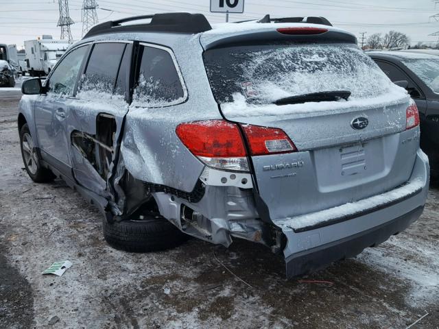 4S4BRCJC6D3281732 - 2013 SUBARU OUTBACK 2. BLUE photo 3