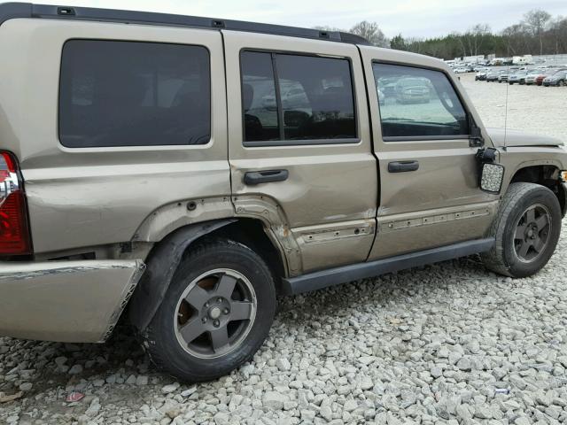 1J8HH48N76C233750 - 2006 JEEP COMMANDER ოქროსფერი ფოტო 9