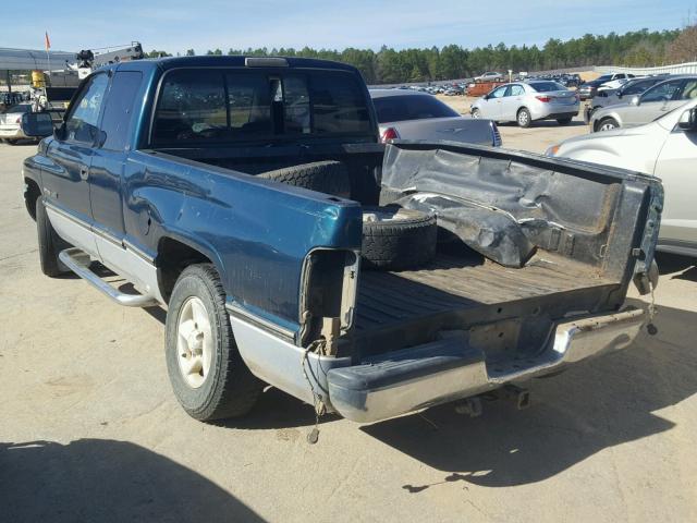 3B7HC13Z7VG725267 - 1997 DODGE RAM 1500 BLUE photo 3