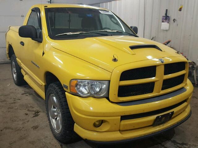 1D7HU16D95J518588 - 2005 DODGE RAM 1500 S YELLOW photo 1