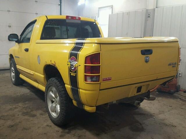 1D7HU16D95J518588 - 2005 DODGE RAM 1500 S YELLOW photo 3