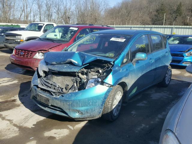 3N1CE2CPXEL405962 - 2014 NISSAN VERSA NOTE BLUE photo 2