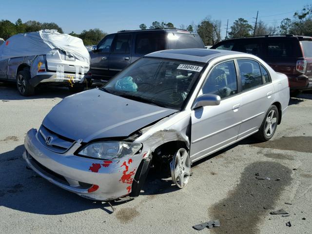 2HGES26725H504411 - 2005 HONDA CIVIC EX ვერცხლისფერი ფოტო 2