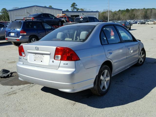 2HGES26725H504411 - 2005 HONDA CIVIC EX SILVER photo 4