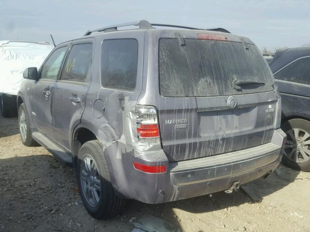 4M2CU97158KJ11593 - 2008 MERCURY MARINER PR GRAY photo 3