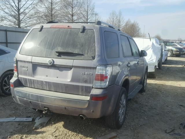 4M2CU97158KJ11593 - 2008 MERCURY MARINER PR GRAY photo 4