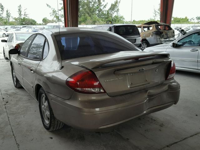 1FAFP53205A188056 - 2005 FORD TAURUS SE BROWN photo 3