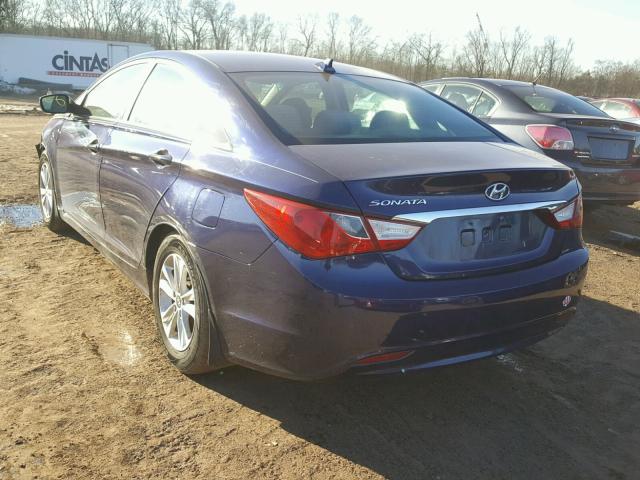 5NPEB4AC5CH425463 - 2012 HYUNDAI SONATA GLS BLUE photo 3