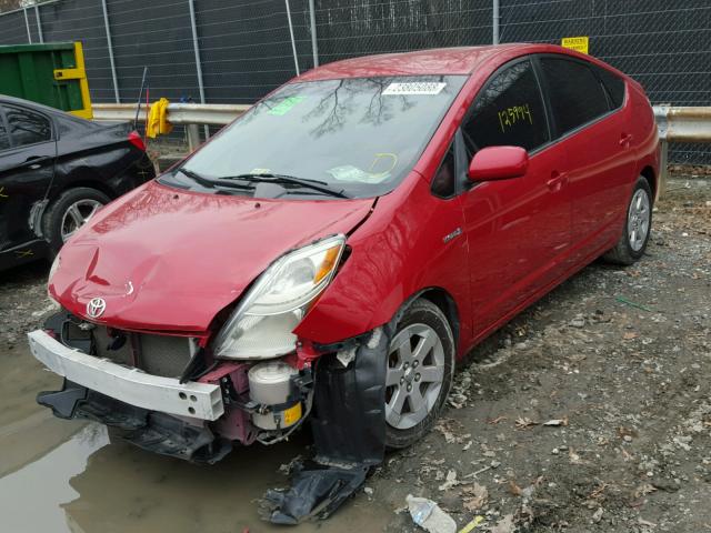 JTDKB20U693497312 - 2009 TOYOTA PRIUS RED photo 2