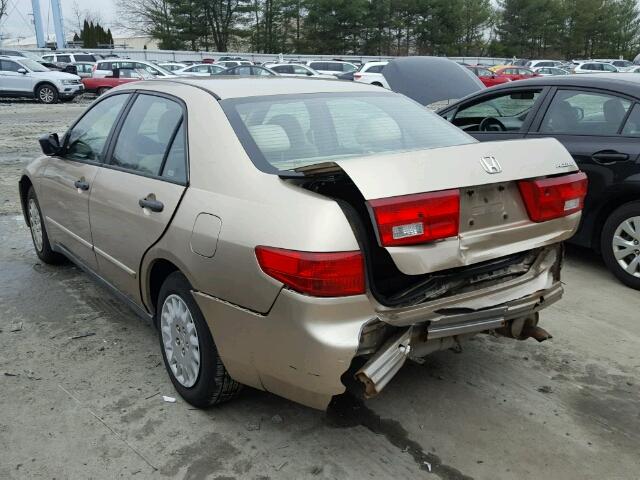 1HGCM56195A124401 - 2005 HONDA ACCORD DX GOLD photo 3