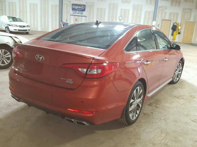 5NPE34AB8FH165584 - 2015 HYUNDAI SONATA SPO ORANGE photo 4