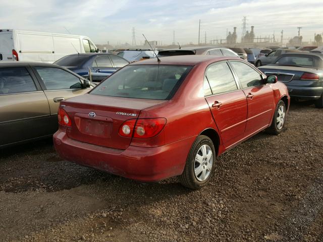 JTDBR32E760065039 - 2006 TOYOTA COROLLA CE RED photo 4