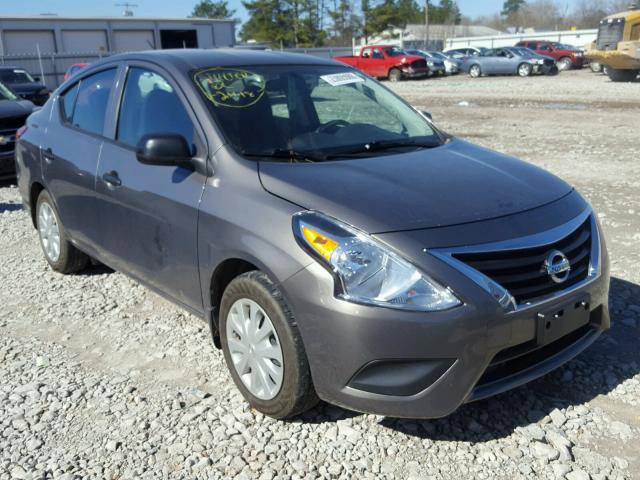 3N1CN7AP2FL893337 - 2015 NISSAN VERSA S GRAY photo 1