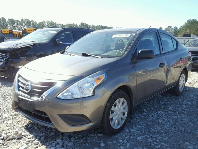 3N1CN7AP2FL893337 - 2015 NISSAN VERSA S GRAY photo 2