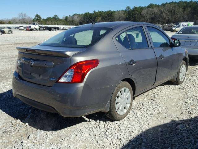 3N1CN7AP2FL893337 - 2015 NISSAN VERSA S GRAY photo 4