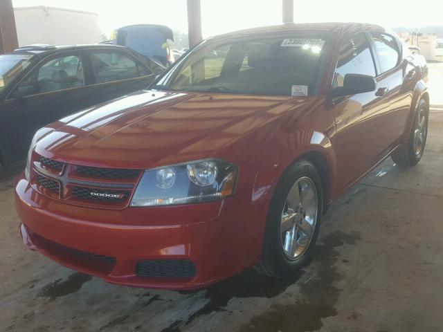 1C3CDZAB9EN110775 - 2014 DODGE AVENGER SE RED photo 2