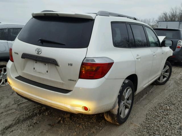 JTEES43A992135681 - 2009 TOYOTA HIGHLANDER WHITE photo 4