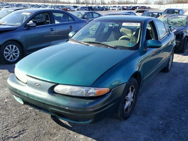 1G3NL52T0XC350609 - 1999 OLDSMOBILE ALERO GL GREEN photo 2