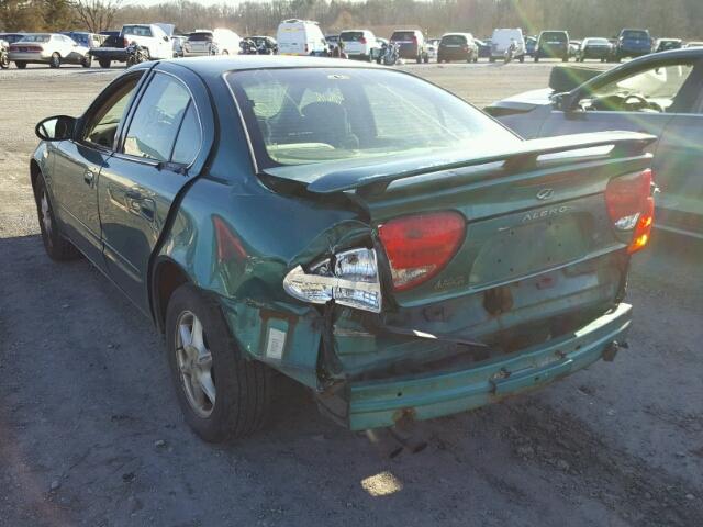 1G3NL52T0XC350609 - 1999 OLDSMOBILE ALERO GL GREEN photo 3