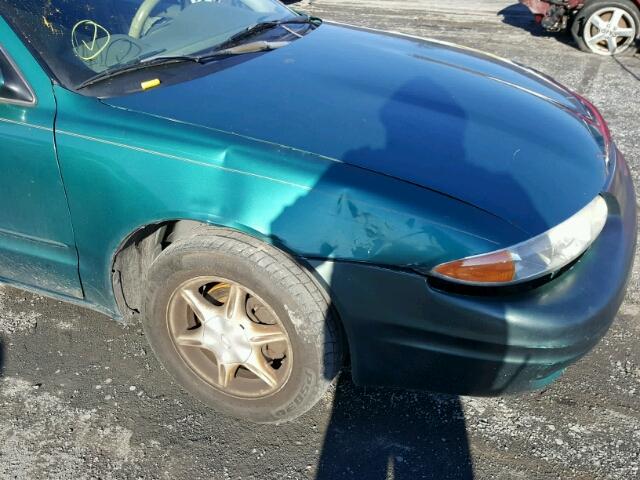 1G3NL52T0XC350609 - 1999 OLDSMOBILE ALERO GL GREEN photo 9