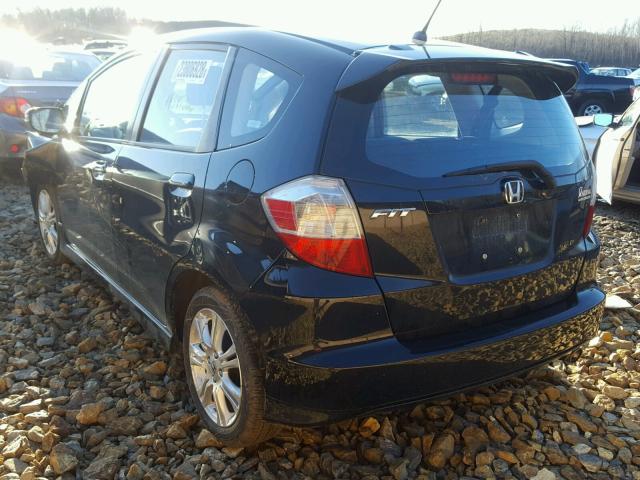 JHMGE87629S035681 - 2009 HONDA FIT SPORT BLACK photo 3