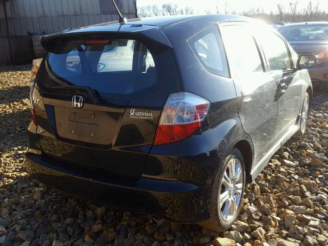 JHMGE87629S035681 - 2009 HONDA FIT SPORT BLACK photo 4