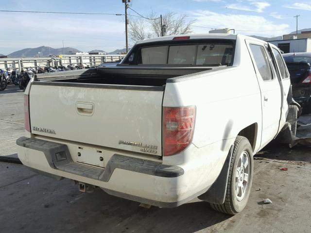 5FPYK1F46AB013150 - 2010 HONDA RIDGELINE WHITE photo 4