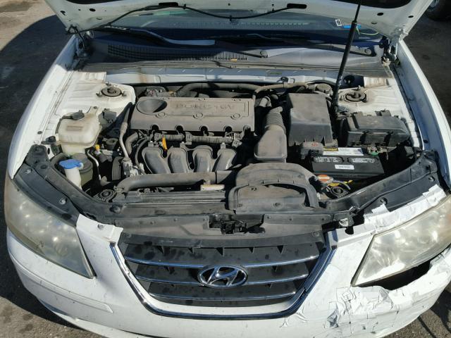 5NPET46C99H499550 - 2009 HYUNDAI SONATA GLS WHITE photo 7