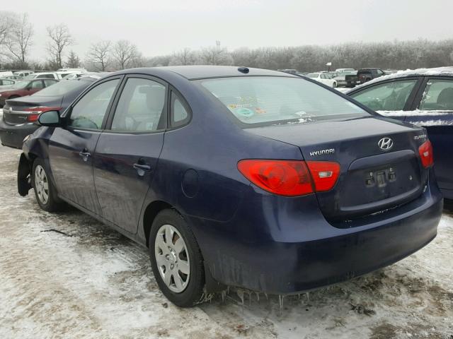 KMHDU46D88U576619 - 2008 HYUNDAI ELANTRA GL BLUE photo 3