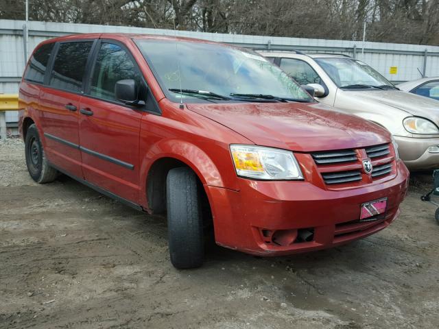 2D8HN44H78R764541 - 2008 DODGE GRAND CARA ORANGE photo 1