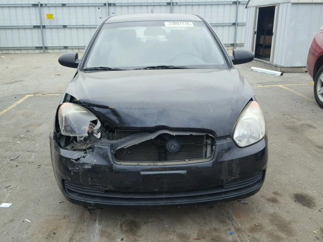 KMHCM46C49U291954 - 2009 HYUNDAI ACCENT GLS BLACK photo 9