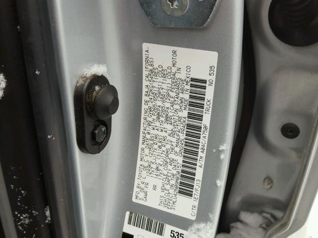 3TMLU42N09M030157 - 2009 TOYOTA TACOMA DOU SILVER photo 10