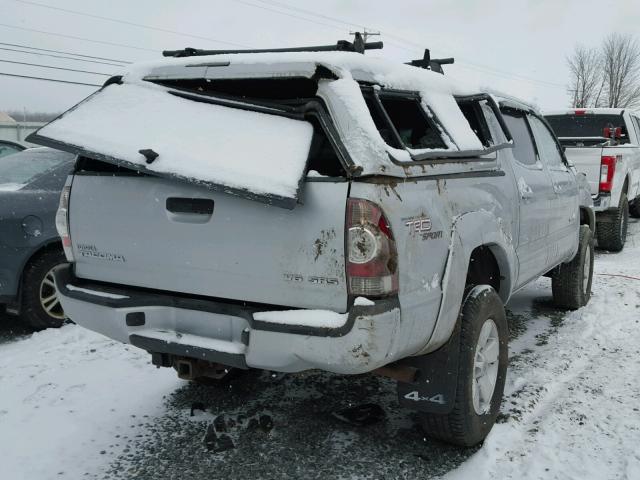 3TMLU42N09M030157 - 2009 TOYOTA TACOMA DOU SILVER photo 4