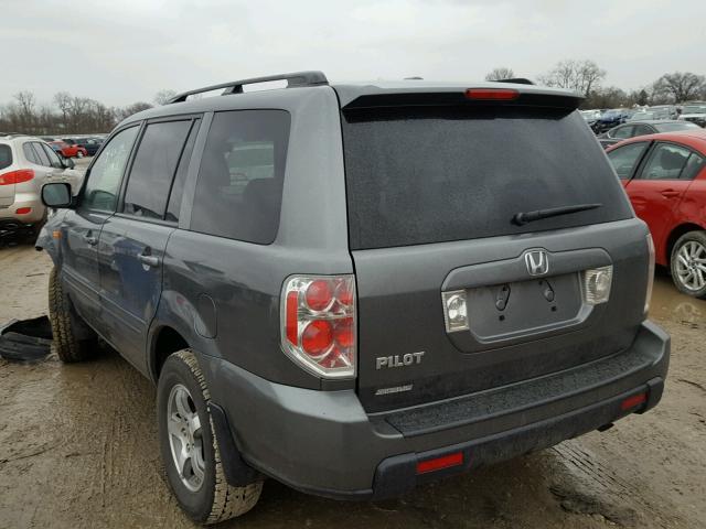 5FNYF28567B038292 - 2007 HONDA PILOT EXL GRAY photo 3