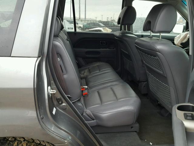 5FNYF28567B038292 - 2007 HONDA PILOT EXL GRAY photo 6