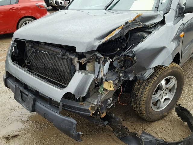 5FNYF28567B038292 - 2007 HONDA PILOT EXL GRAY photo 9