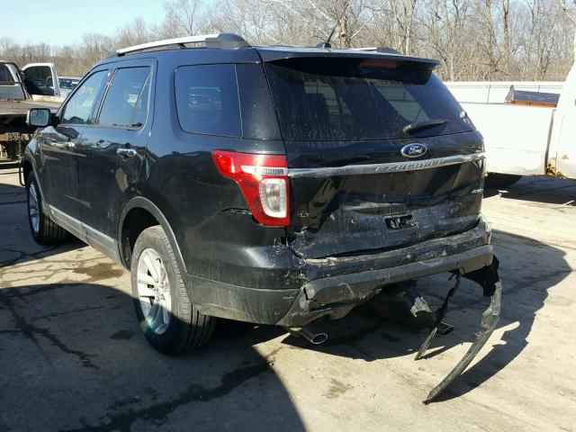 1FM5K8D89DGB87908 - 2013 FORD EXPLORER X BLACK photo 3