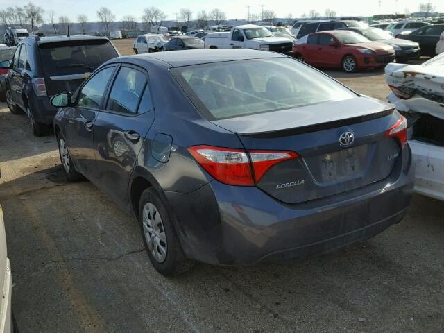 2T1BPRHEXFC444722 - 2015 TOYOTA COROLLA EC GRAY photo 3