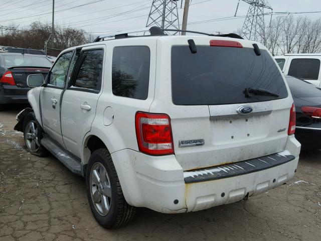 1FMCU94G09KC26033 - 2009 FORD ESCAPE LIM WHITE photo 3