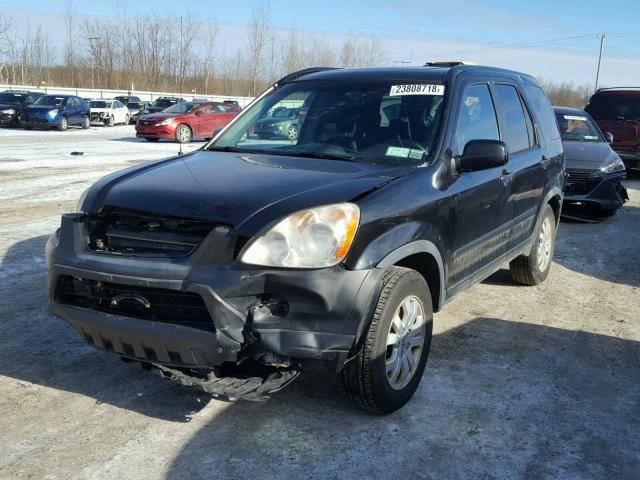 JHLRD78876C035062 - 2006 HONDA CR-V EX BLACK photo 2