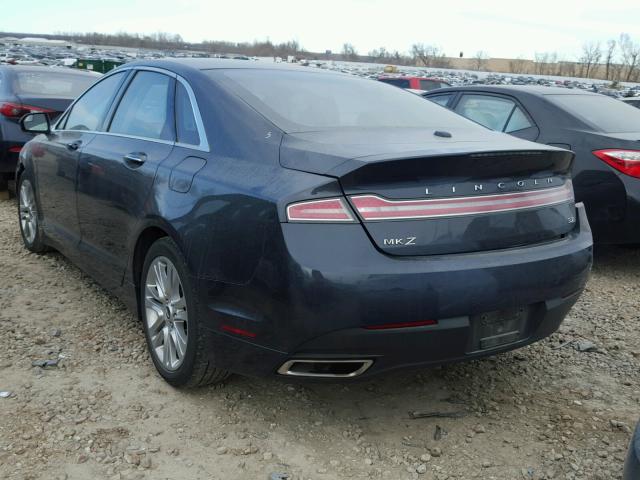 3LN6L2GK2DR815256 - 2013 LINCOLN MKZ BLUE photo 3