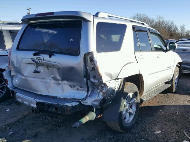 JTEBU14R048020649 - 2004 TOYOTA 4RUNNER SR SILVER photo 4